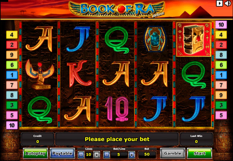 Слот Book Of Ra Deluxe от Novomatic